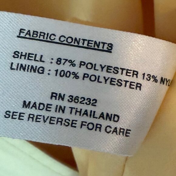 Gallery Like New Yellow Trench Rain Coat Size Large - Picture 12 of 12